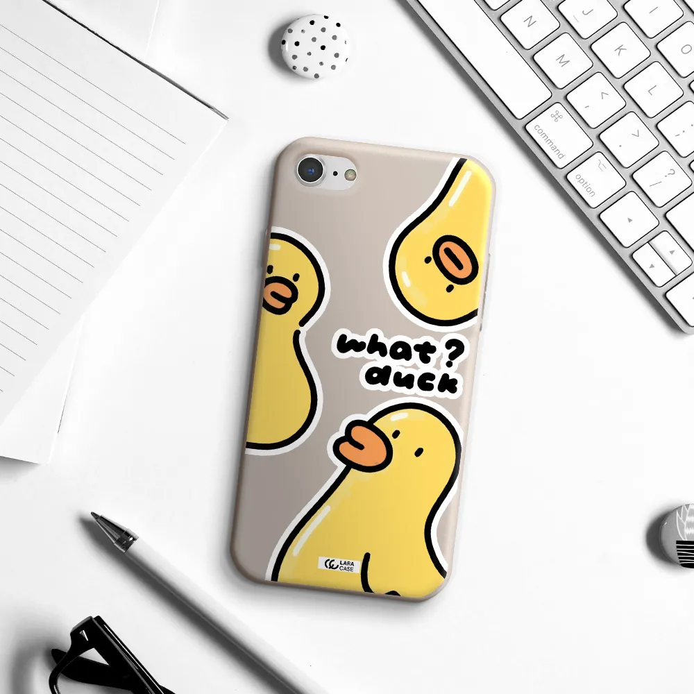 a group of yellow ducks Apple iPhone 8 Silicone Stone Case