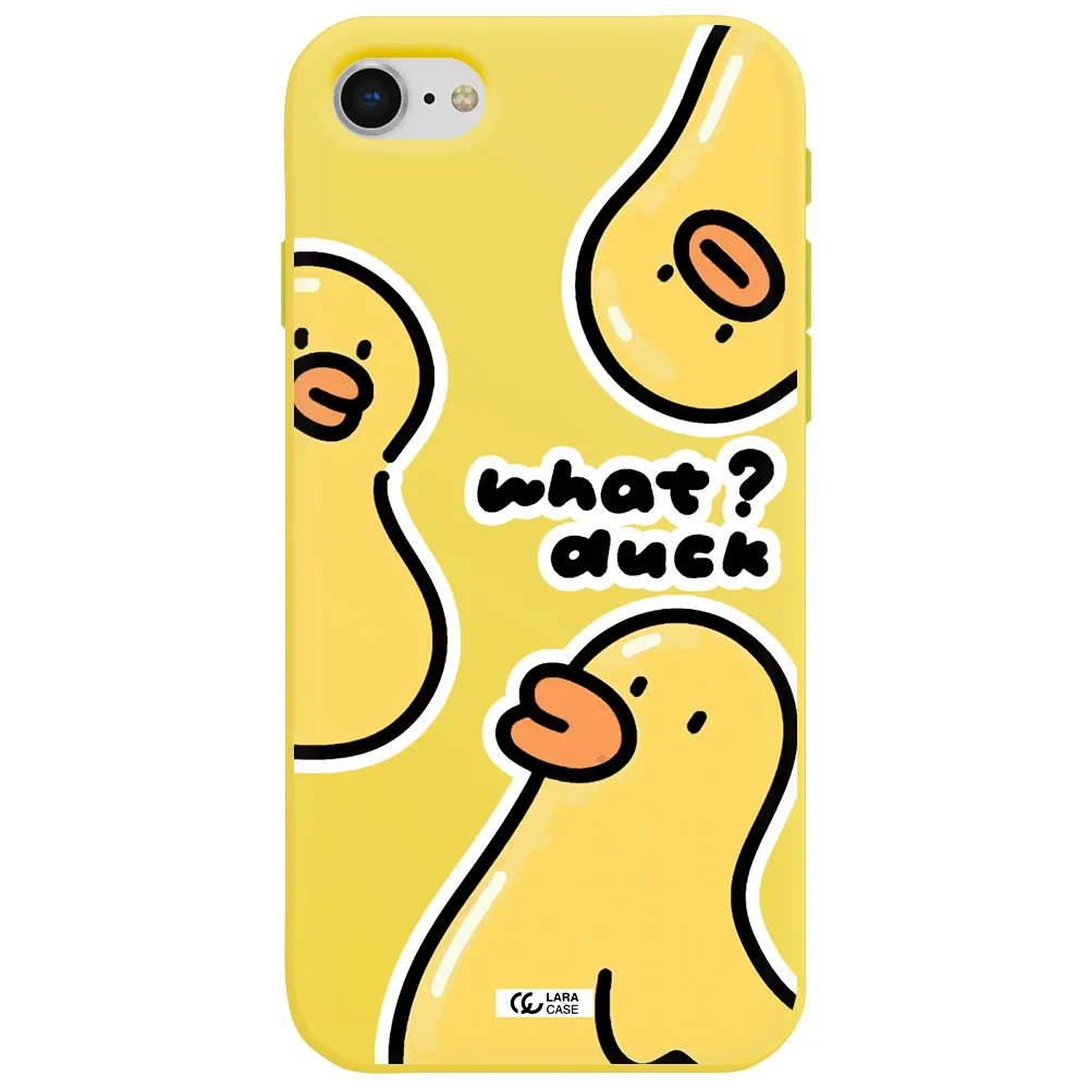 a group of yellow ducks Apple iPhone se 2020 Silicone canary yellow Case