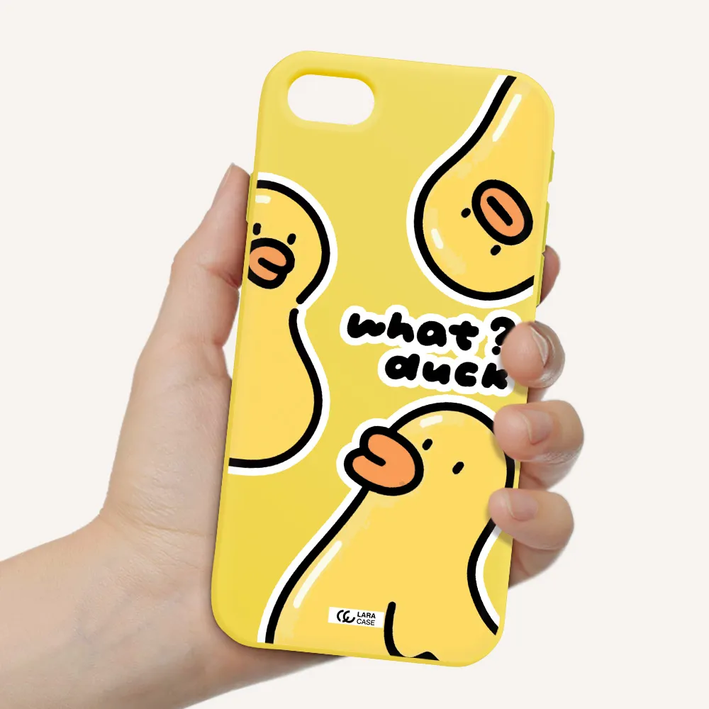 a group of yellow ducks Apple iPhone se 2020 Silicone canary yellow Case