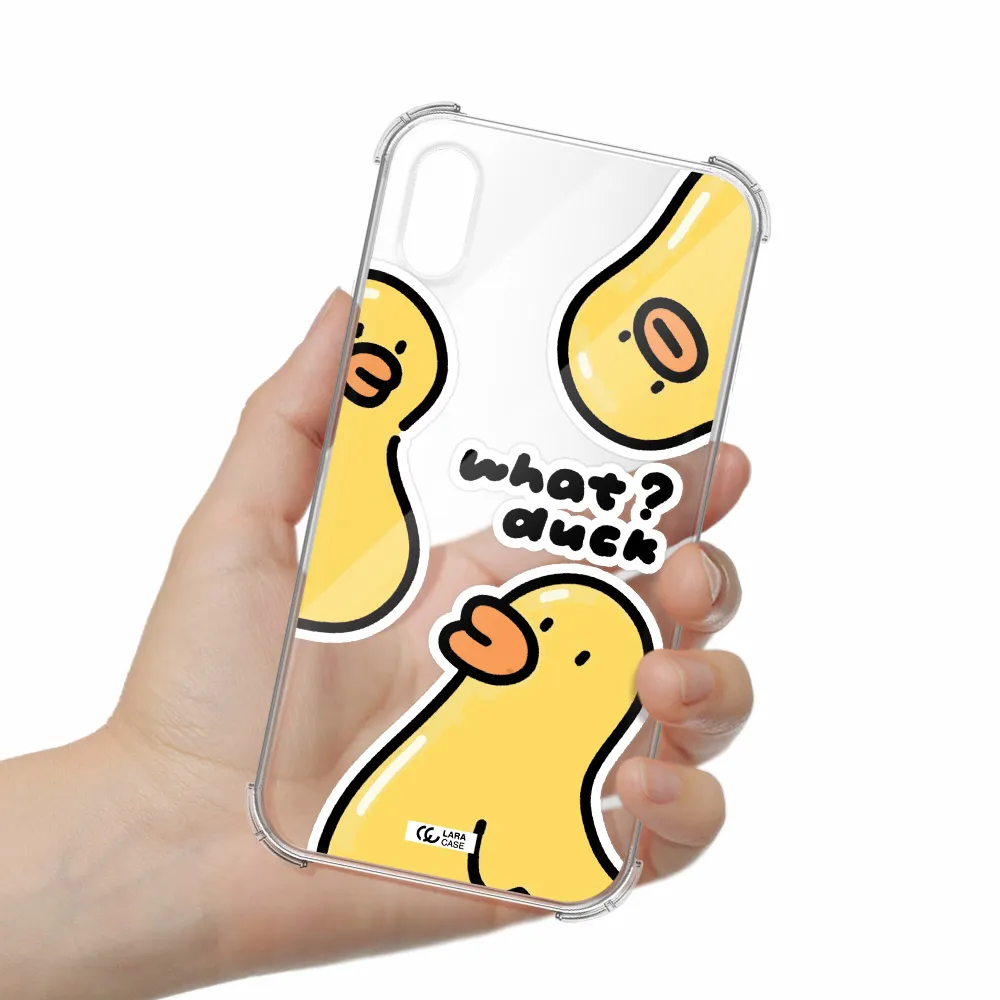 a group of yellow ducks Apple iPhone X Clear PC Case