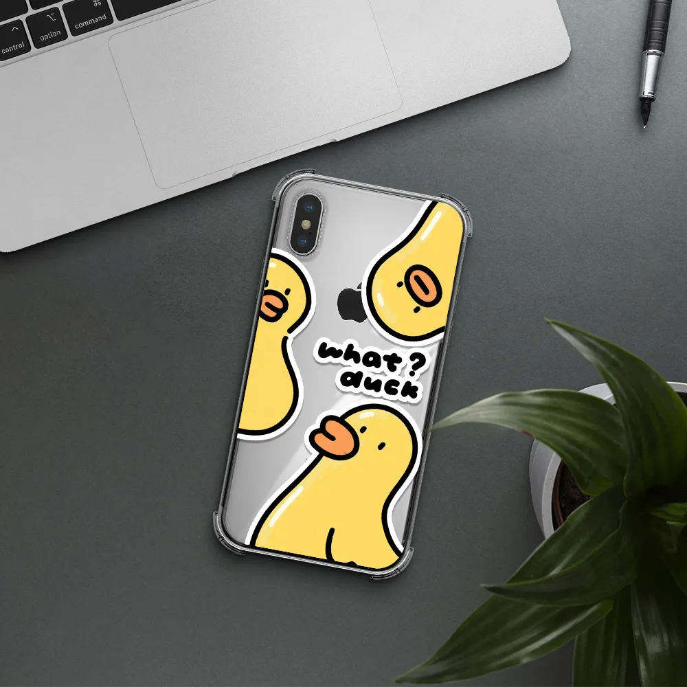 a group of yellow ducks Apple iPhone X Clear PC Case