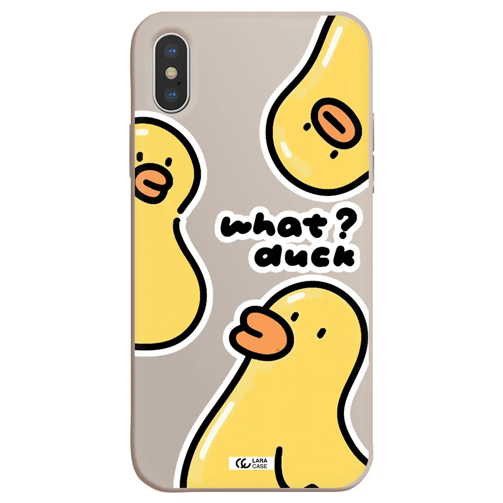 a group of yellow ducks Apple iPhone X Silicone Stone Case