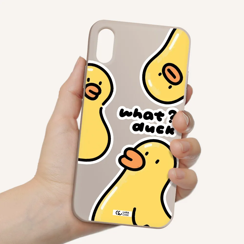 a group of yellow ducks Apple iPhone X Silicone Stone Case