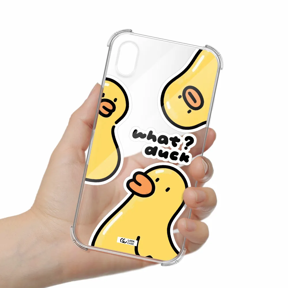 a group of yellow ducks Apple iPhone XR Clear PC Case