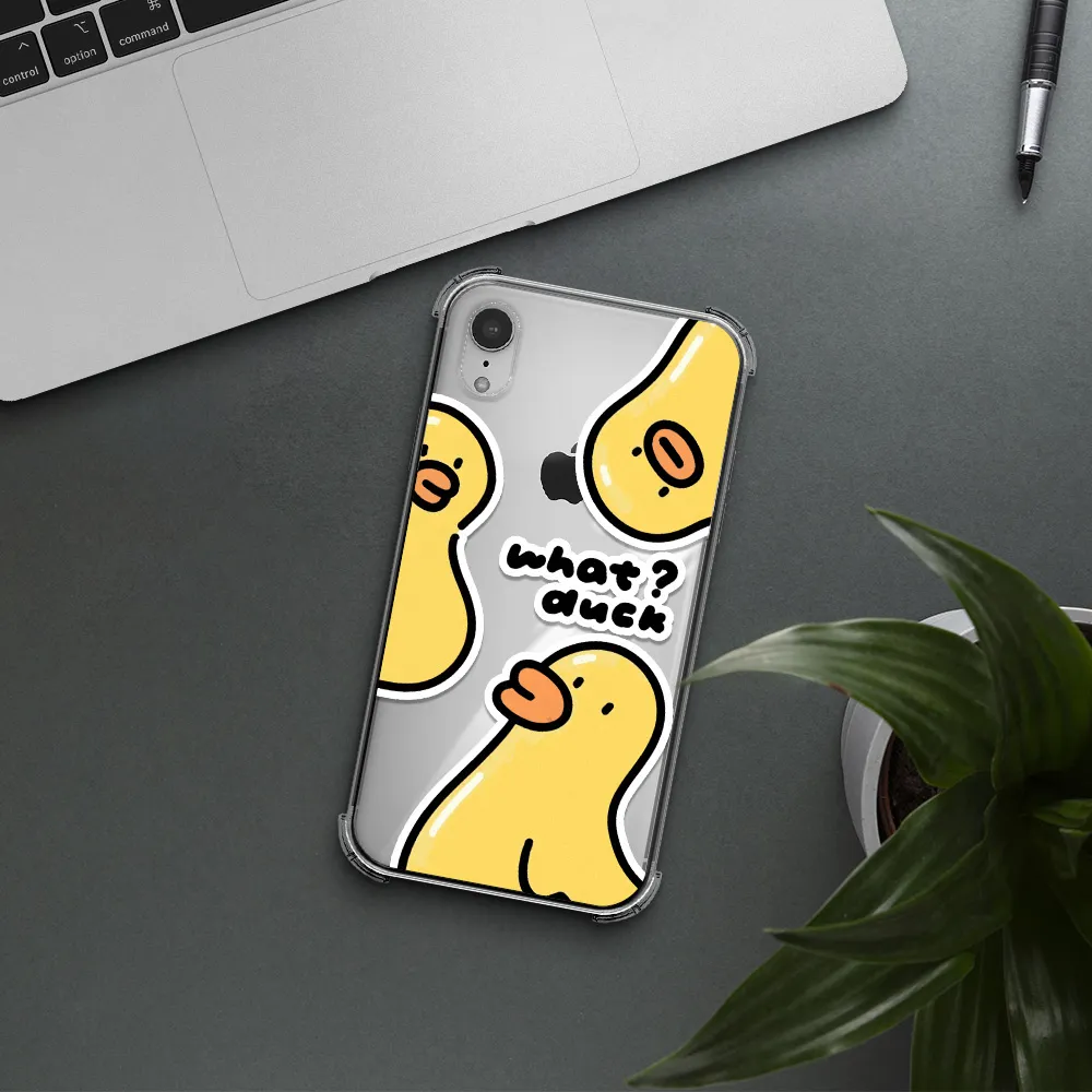 a group of yellow ducks Apple iPhone XR Clear PC Case