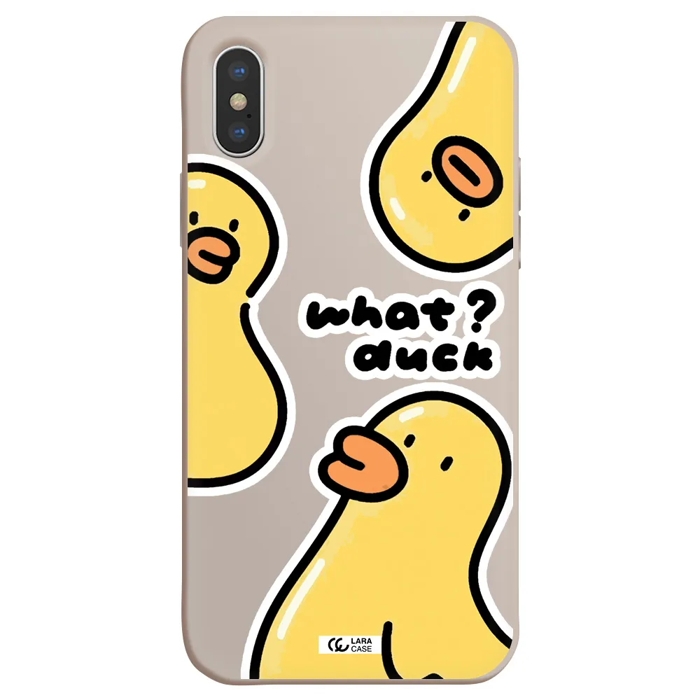 a group of yellow ducks Apple iPhone XS Silicone Stone Case