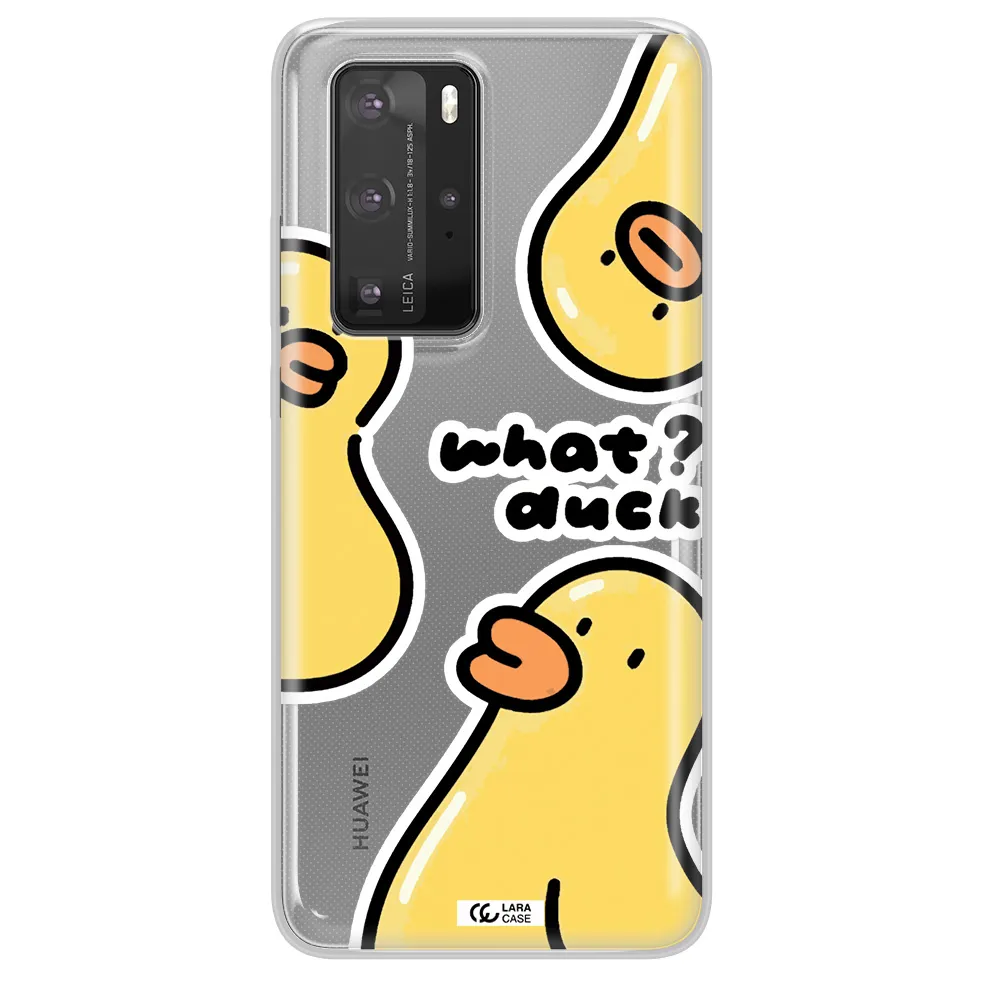 a group of yellow ducks Huawei P40 Pro Clear TPU Case