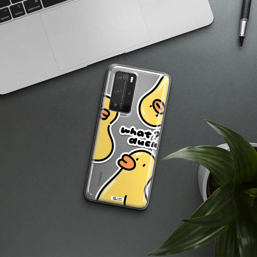 a group of yellow ducks Huawei P40 Pro Clear TPU Case