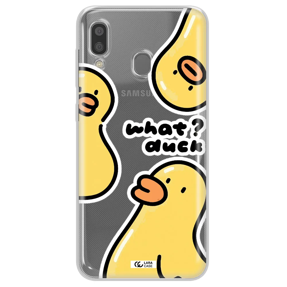 a group of yellow ducks Samsung A20 Clear TPU Case