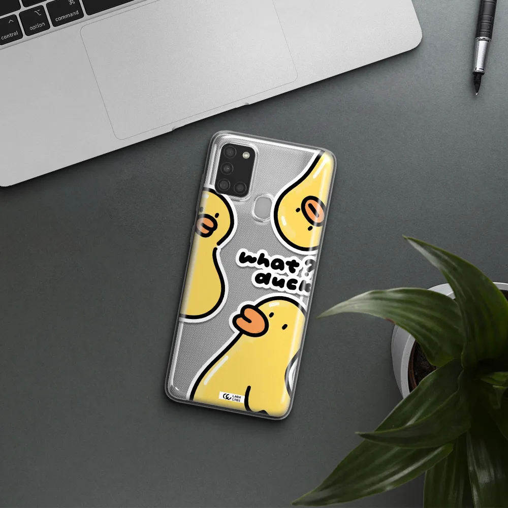 a group of yellow ducks Samsung A21S Clear TPU Case