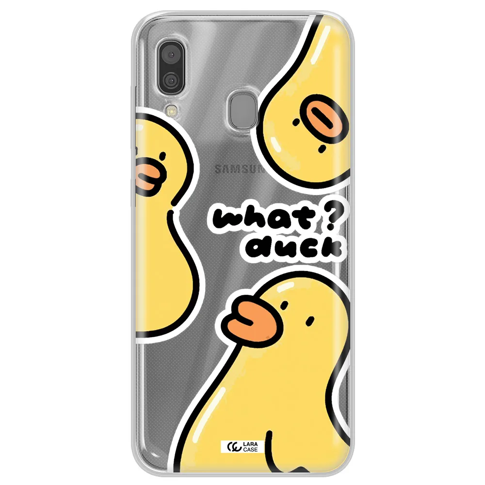a group of yellow ducks Samsung A30 Clear TPU Case