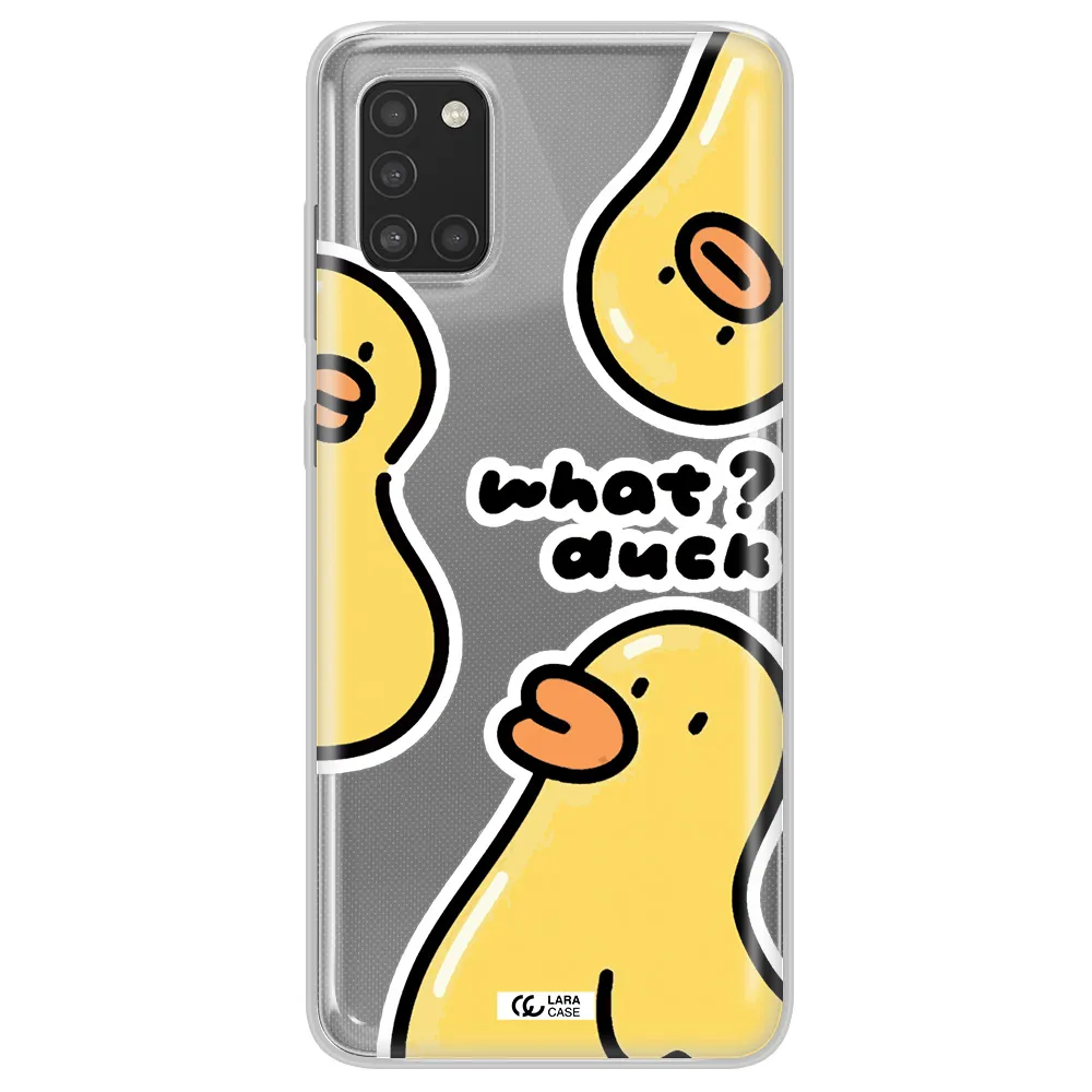 a group of yellow ducks Samsung A31 Clear TPU Case