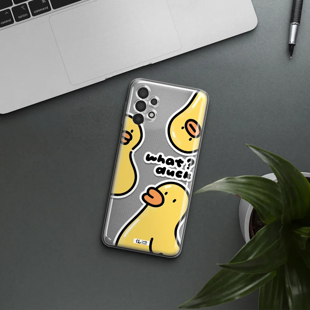a group of yellow ducks Samsung A32 Clear TPU Case
