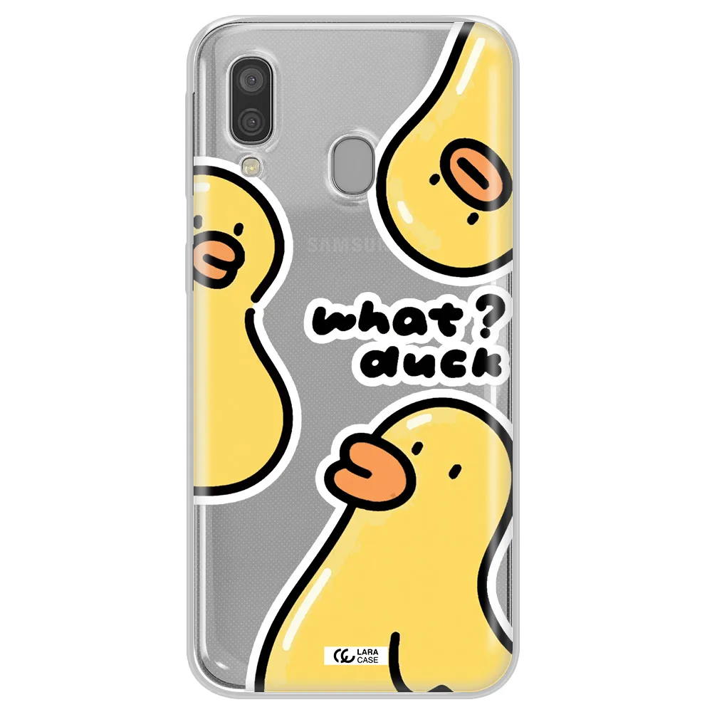 a group of yellow ducks Samsung A40 Clear TPU Case