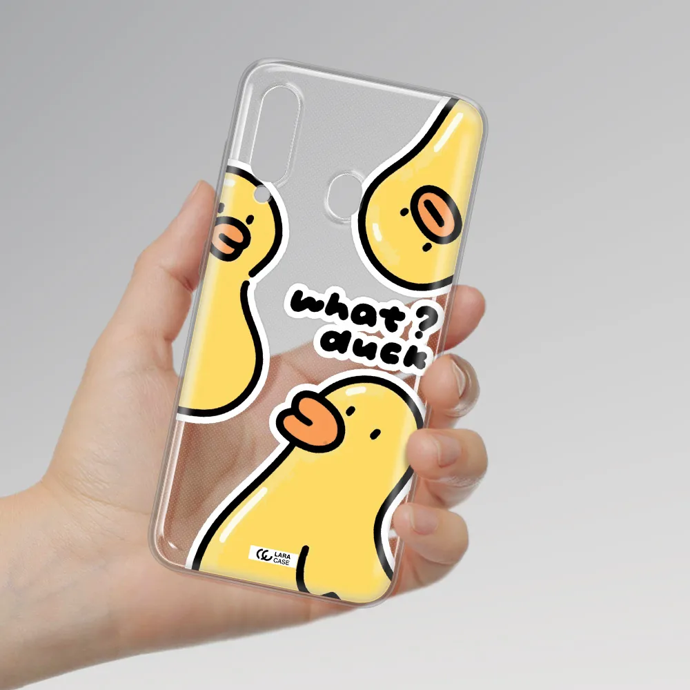a group of yellow ducks Samsung A60 Clear TPU Case