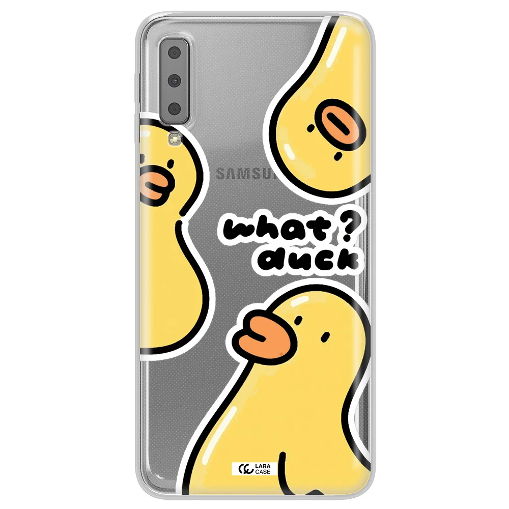 a group of yellow ducks Samsung A7 2018 Clear TPU Case