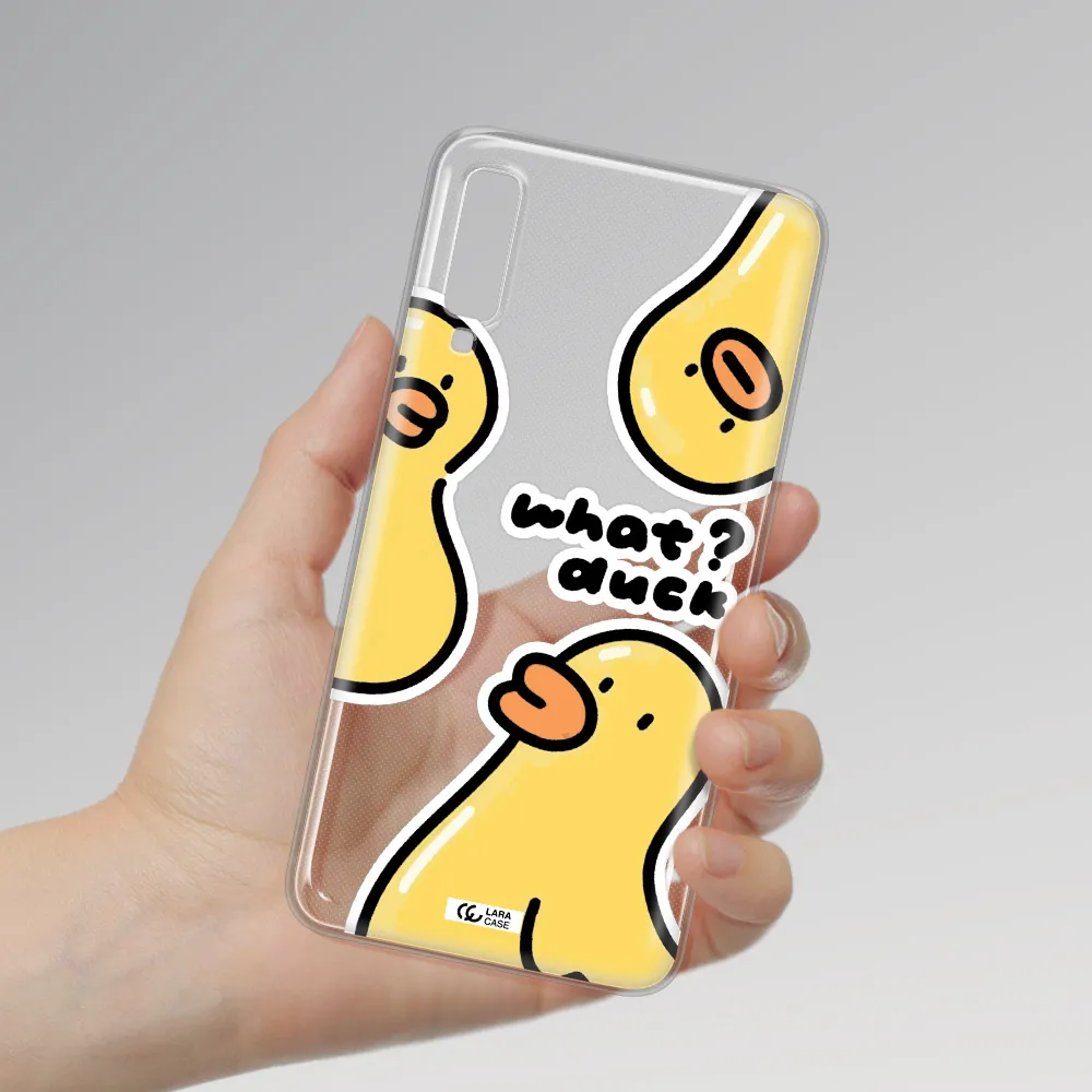 a group of yellow ducks Samsung A7 2018 Clear TPU Case