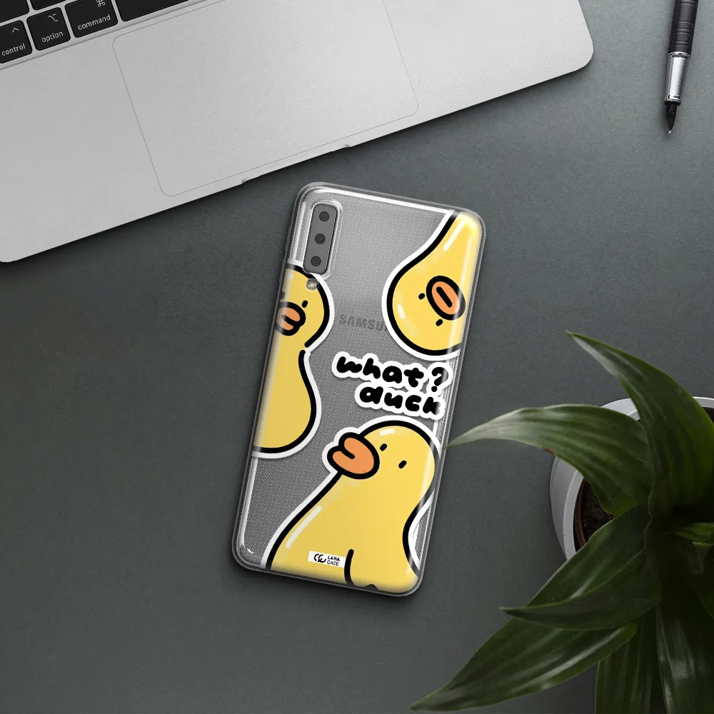 a group of yellow ducks Samsung A7 2018 Clear TPU Case
