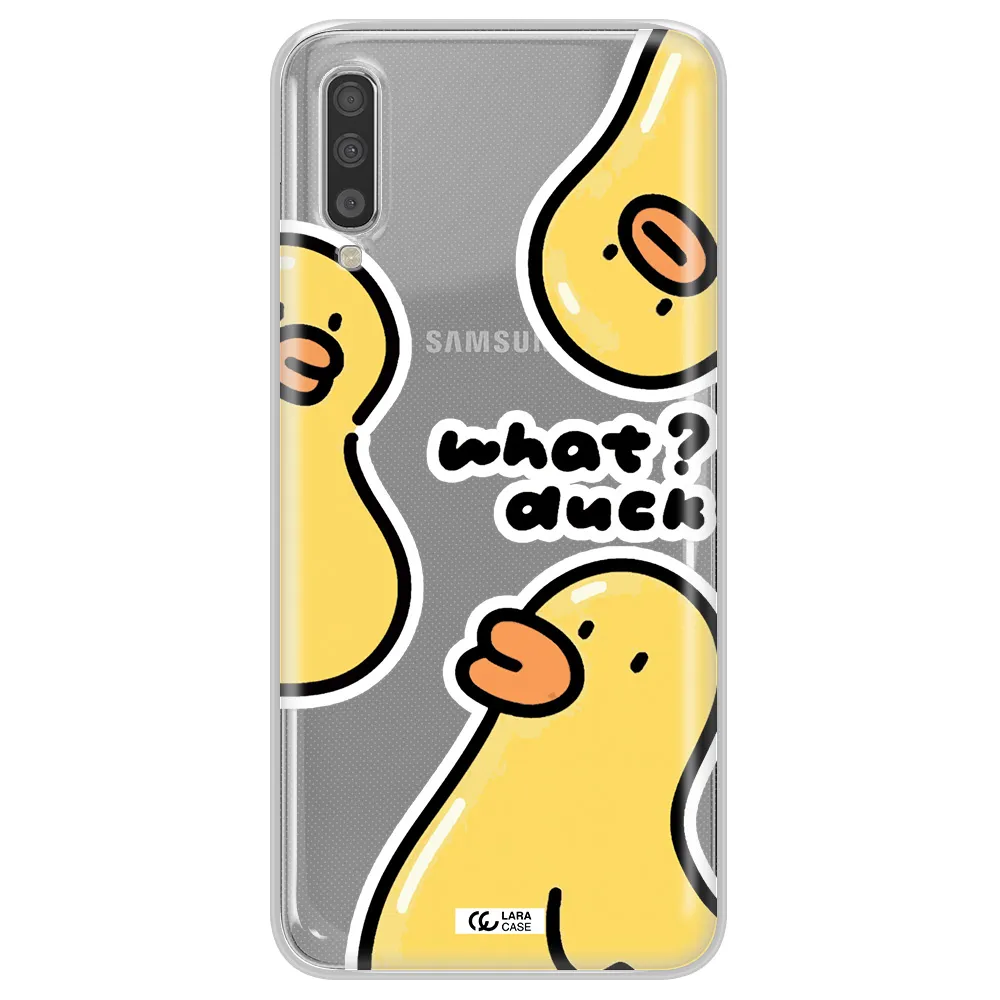 A Group Of Yellow Ducks Samsung A70S Clear Tpu Case