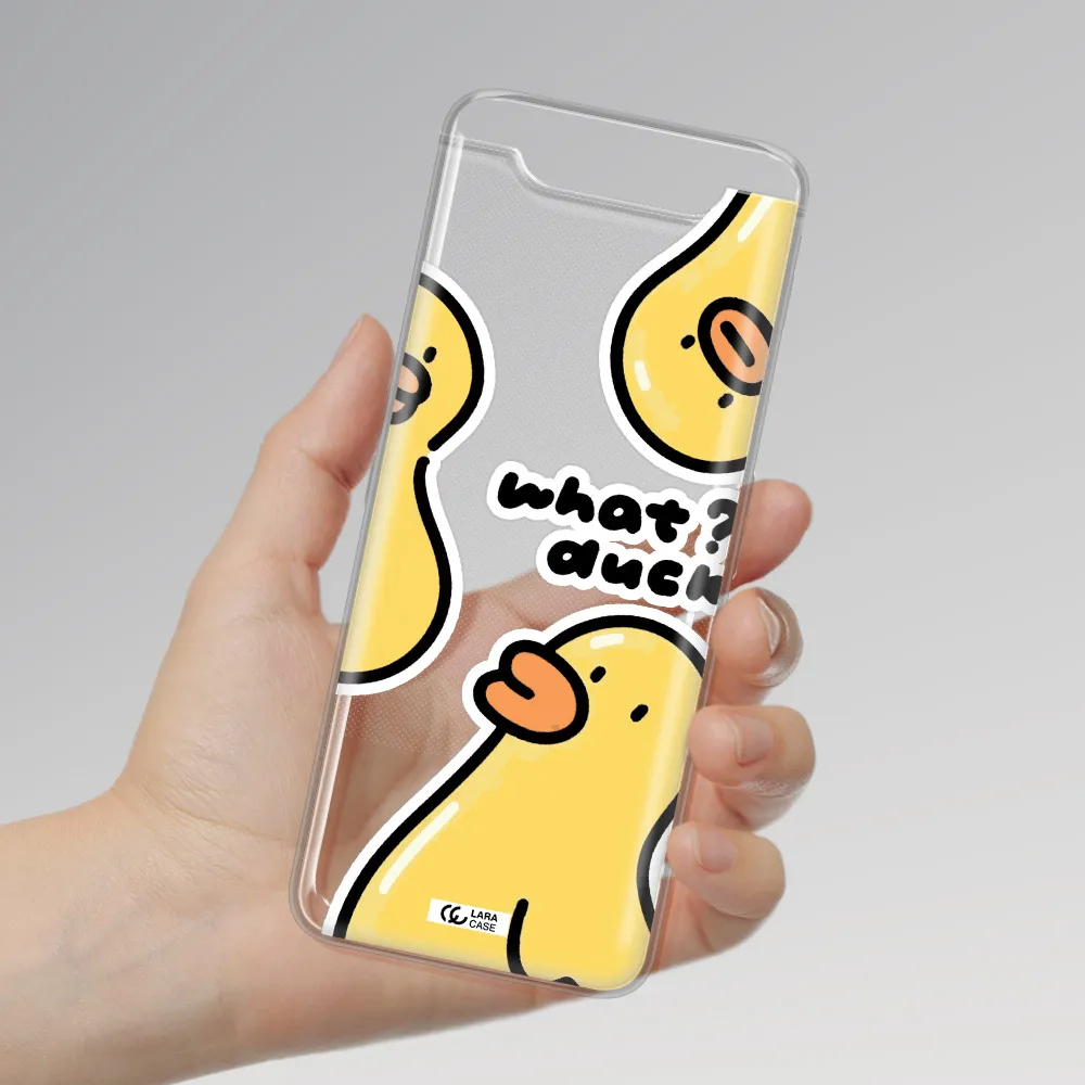 a group of yellow ducks Samsung A80 Clear TPU Case