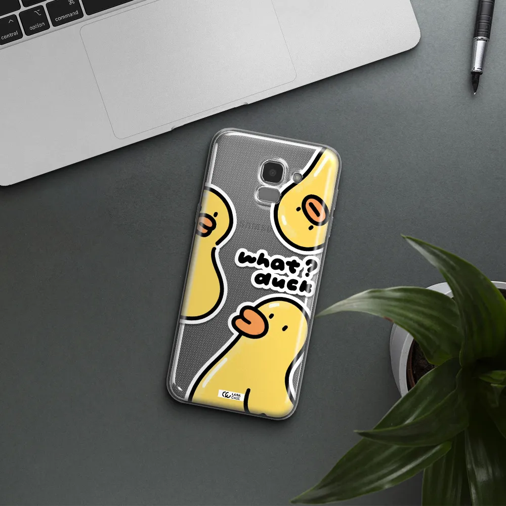 a group of yellow ducks Samsung J6 Clear TPU Case