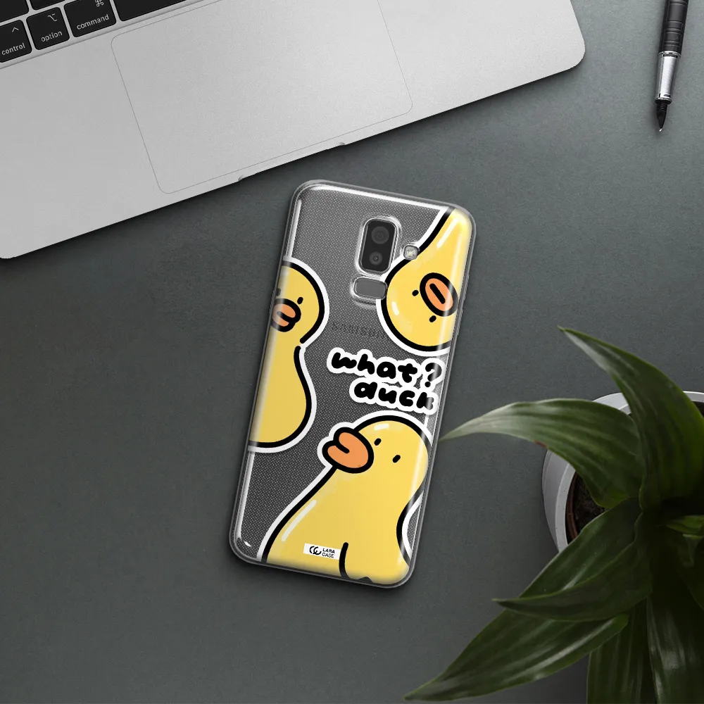 a group of yellow ducks Samsung J8 Clear TPU Case