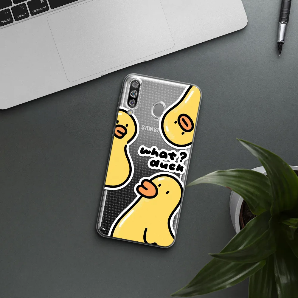 a group of yellow ducks Samsung M30 Clear TPU Case