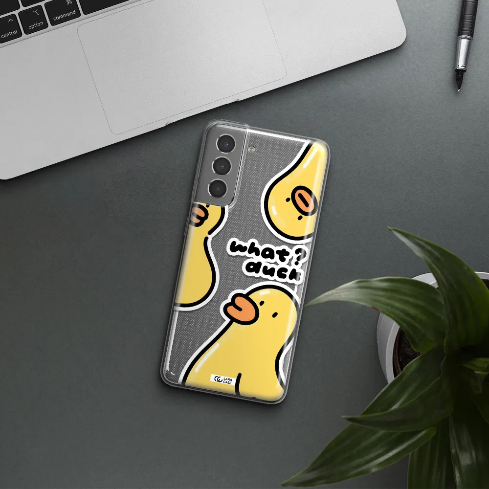 a group of yellow ducks Samsung S21 Clear TPU Case
