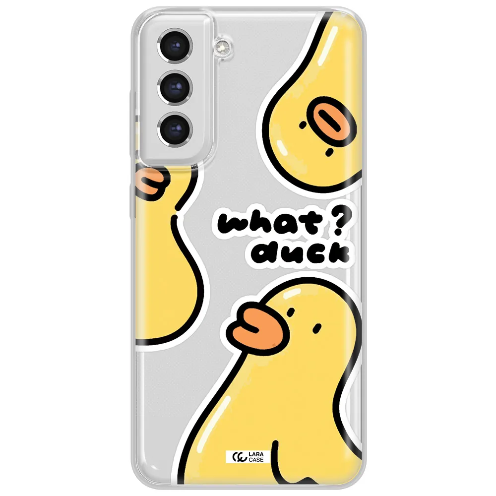 A Group Of Yellow Ducks Samsung S21 Fe Clear Tpu Case