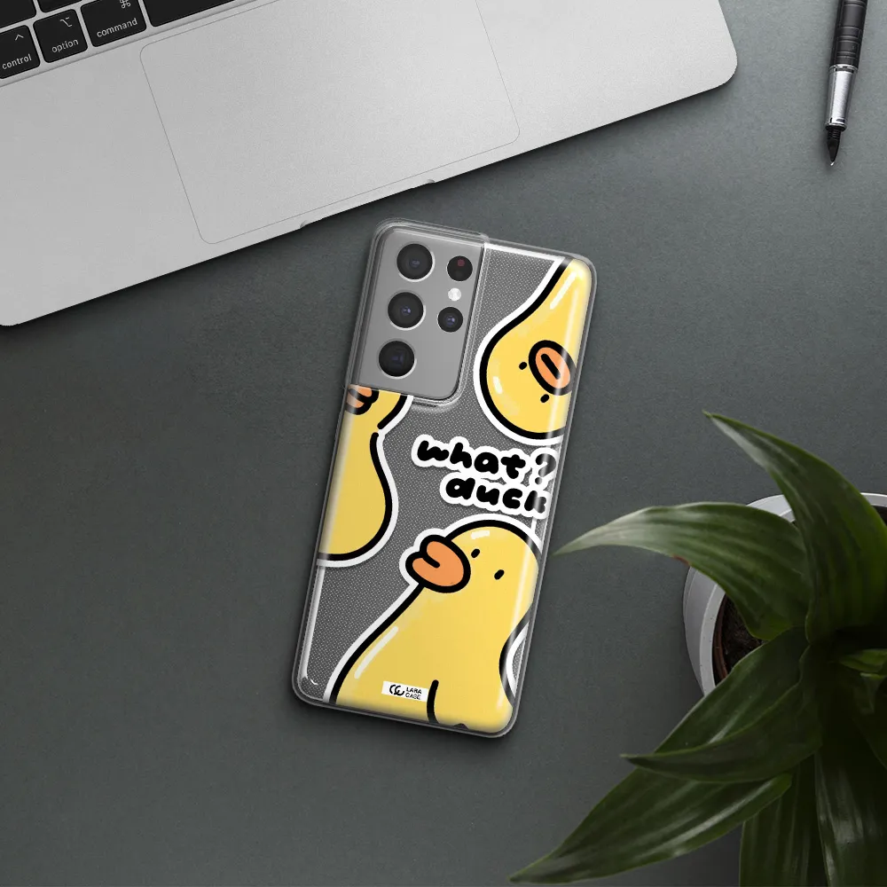 a group of yellow ducks Samsung S21 Ultra Clear TPU Case