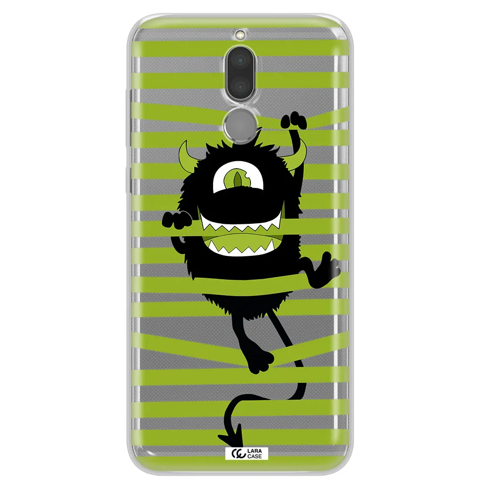 a black monster with horns and green stripes Huawei Mate 10 Lite Clear TPU Case