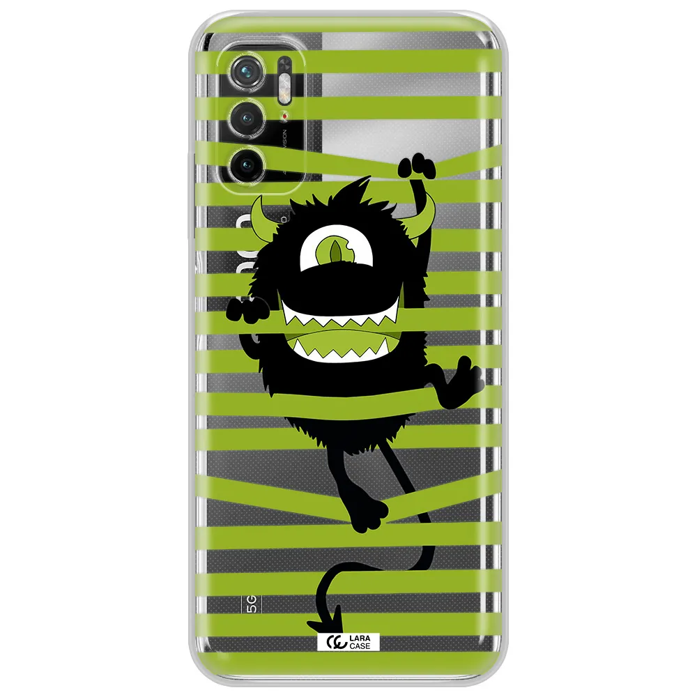 A Black Monster With Horns And Green Stripes Xiaomi Poco M3 Pro Clear Tpu Case