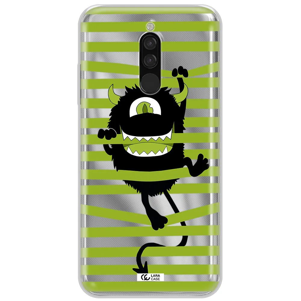 A Black Monster With Horns And Green Stripes Xiaomi Redmi 8 Clear Tpu Case