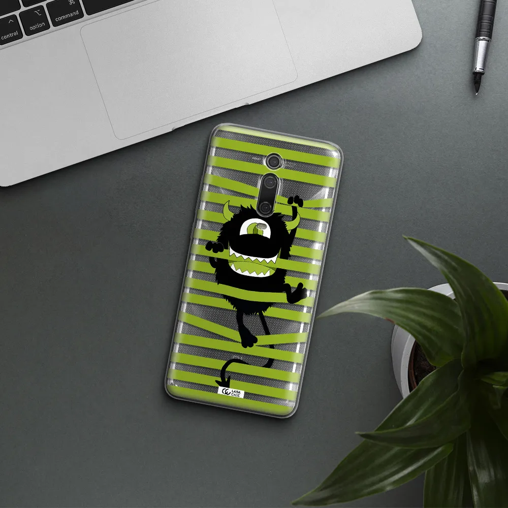 A Black Monster With Horns And Green Stripes Xiaomi Redmi K20 Clear Tpu Case