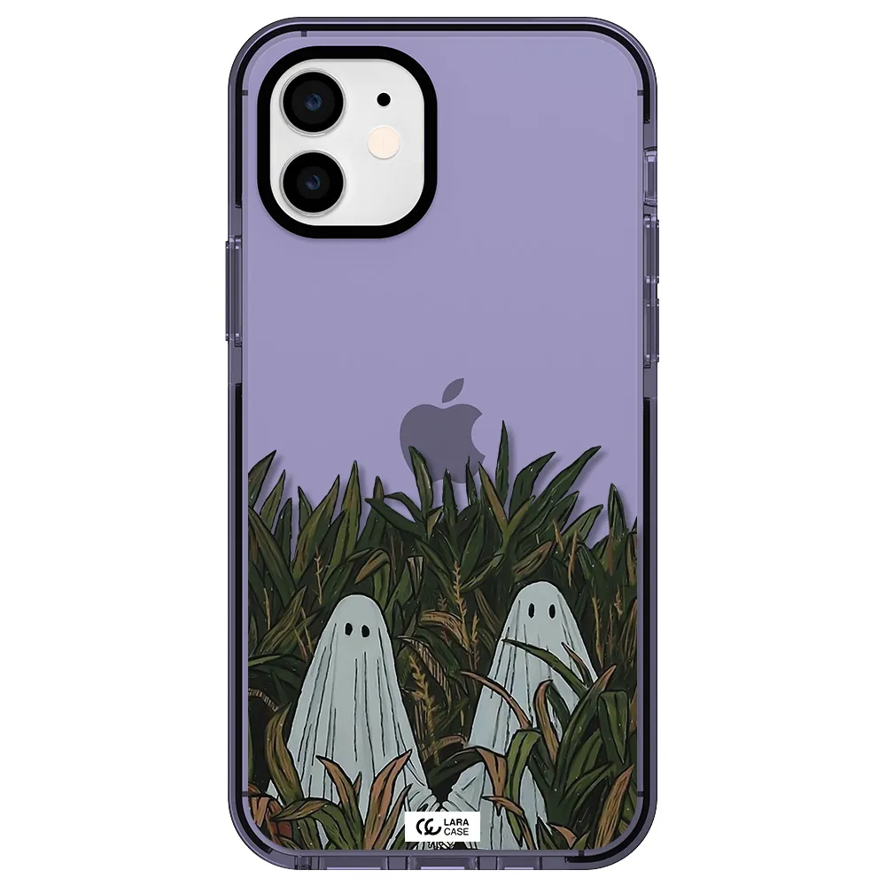 a group of ghosts in a field of grass Apple iPhone 11 impact Lilac Case