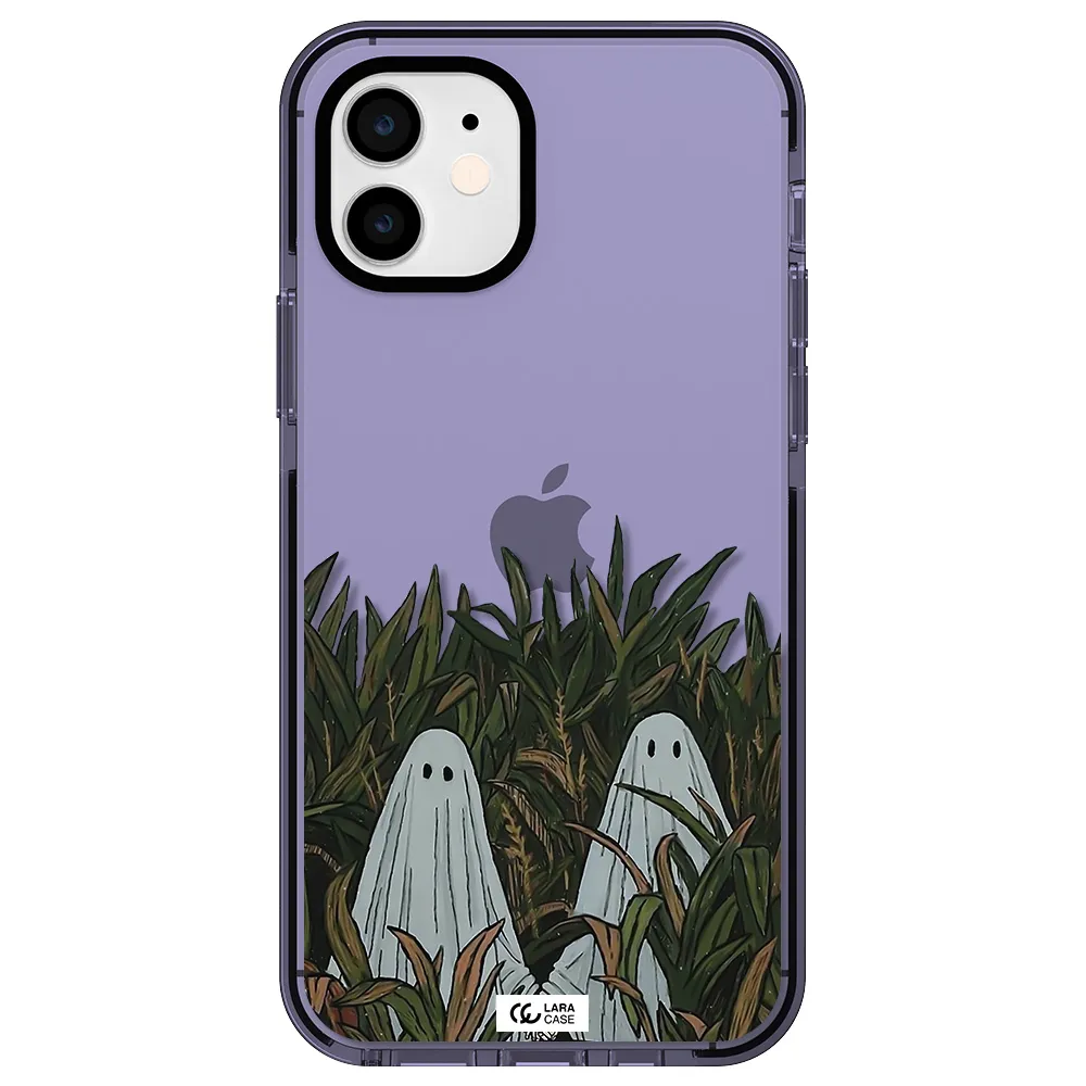 a group of ghosts in a field of grass Apple iPhone 12 impact Lilac Case