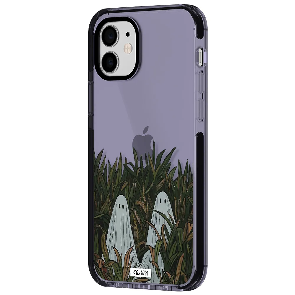 a group of ghosts in a field of grass Apple iPhone 12 impact Lilac Case