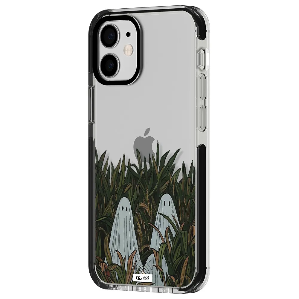 a group of ghosts in a field of grass Apple iPhone 12 mini impact black border Case