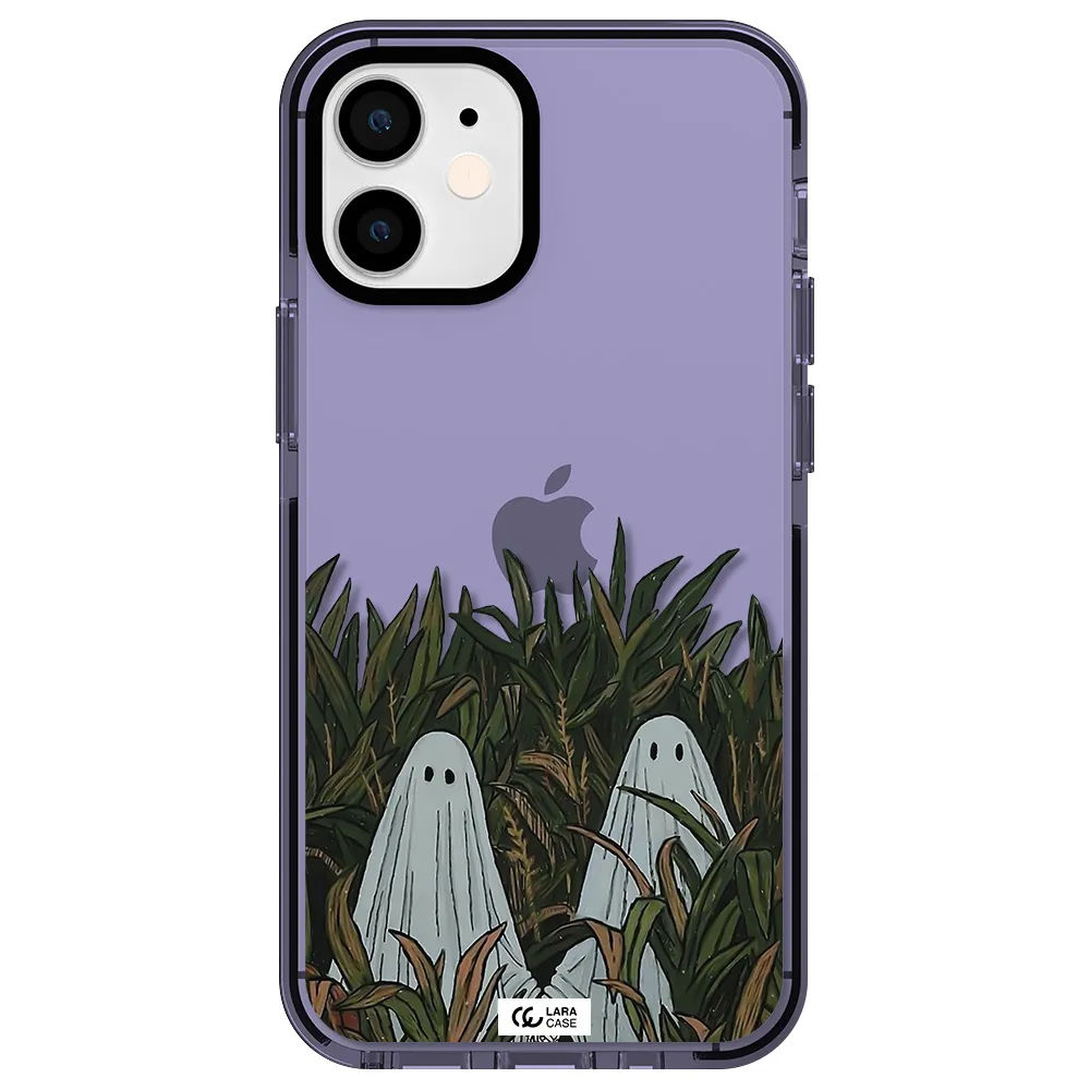 a group of ghosts in a field of grass Apple iPhone 12 mini impact Lilac Case