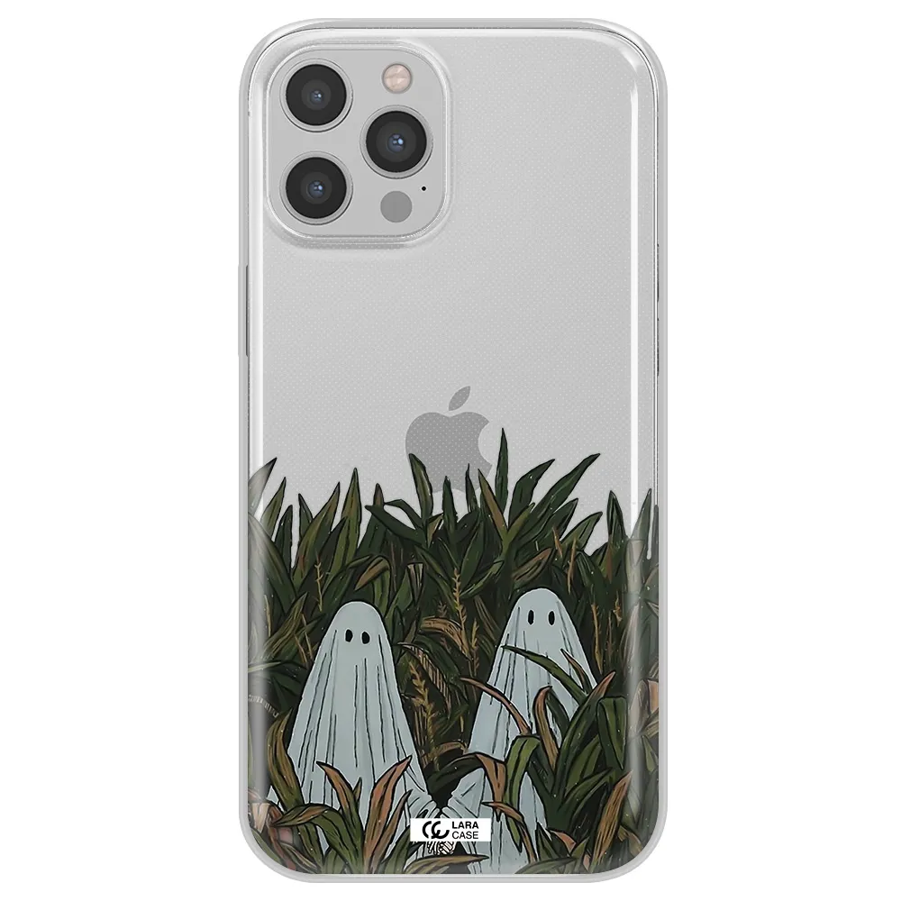 a group of ghosts in a field of grass Apple iPhone 12 pro Clear TPU Case