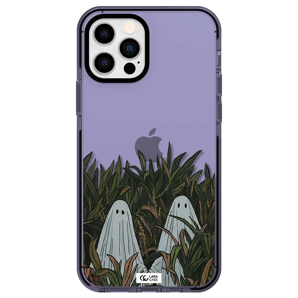 a group of ghosts in a field of grass Apple iPhone 12 pro impact Lilac Case