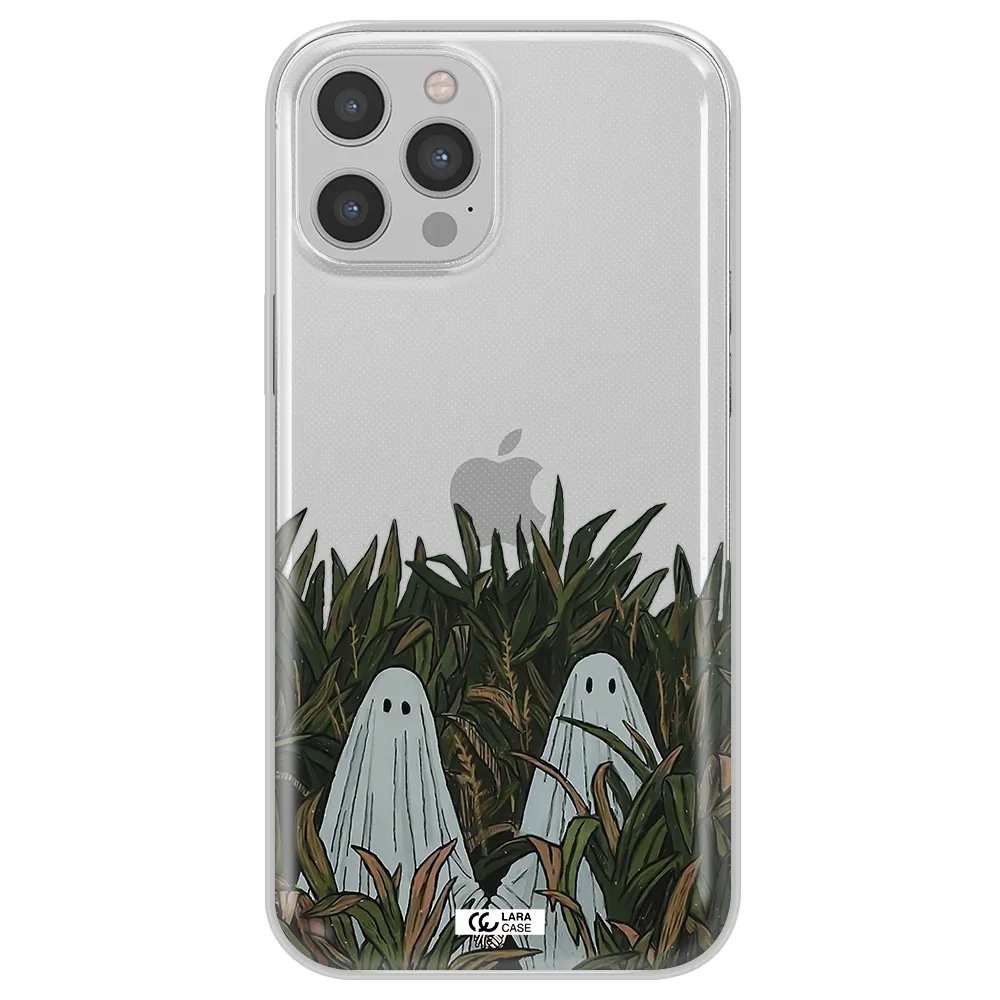 a group of ghosts in a field of grass Apple iPhone 12 pro max Clear TPU Case