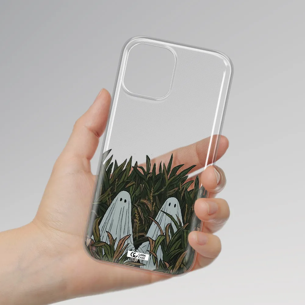 a group of ghosts in a field of grass Apple iPhone 12 pro max Clear TPU Case