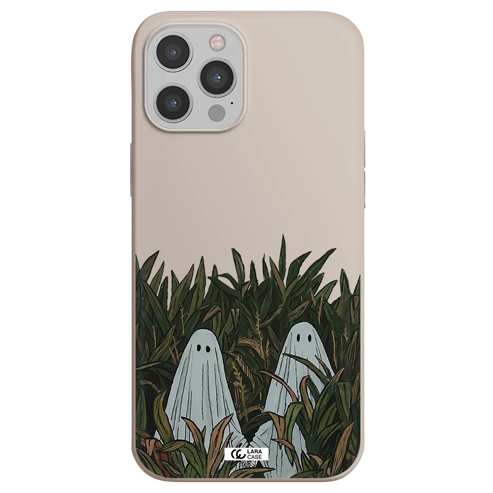 a group of ghosts in a field of grass Apple iPhone 12 pro max Silicone Stone Case