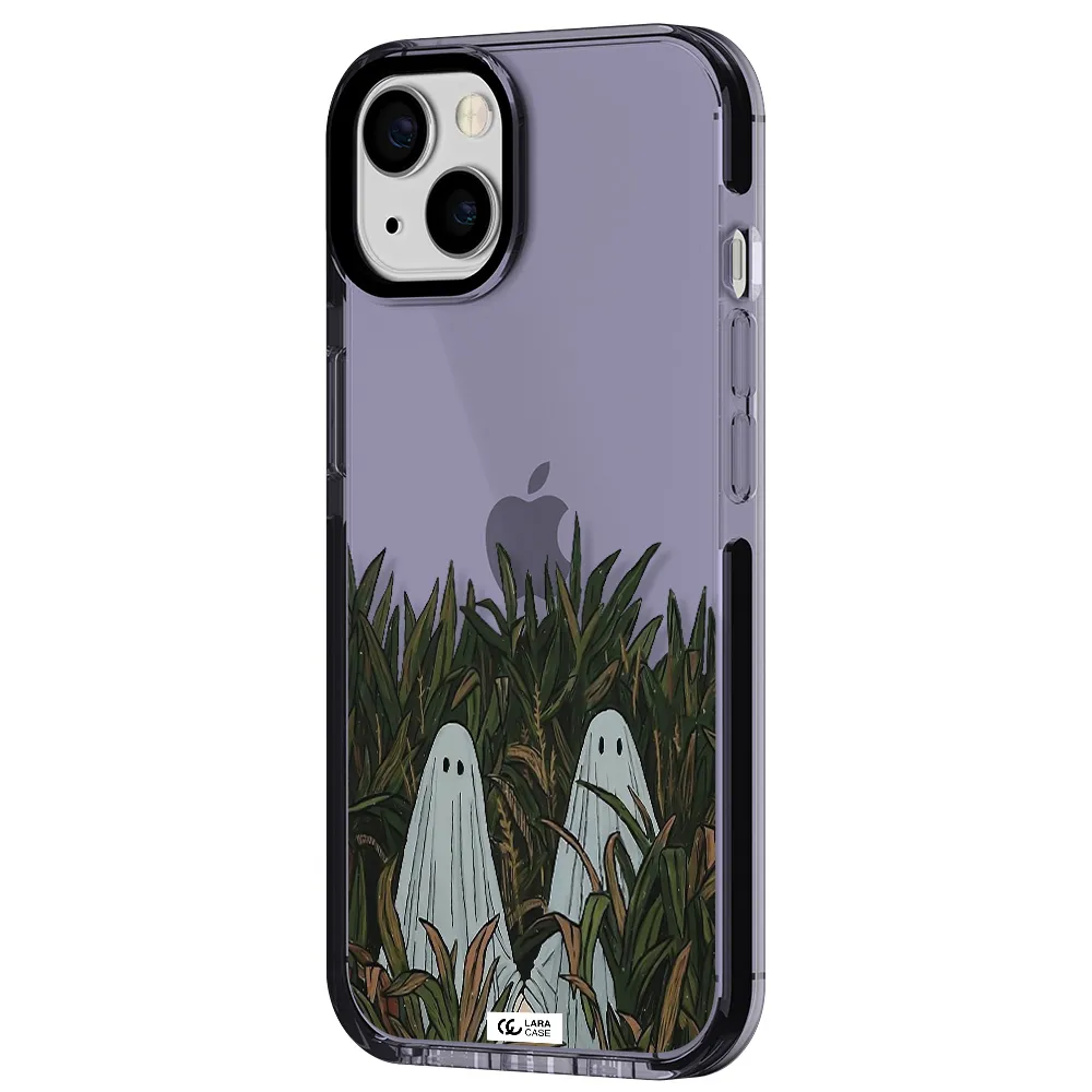 a group of ghosts in a field of grass Apple iPhone 13 impact Lilac Case