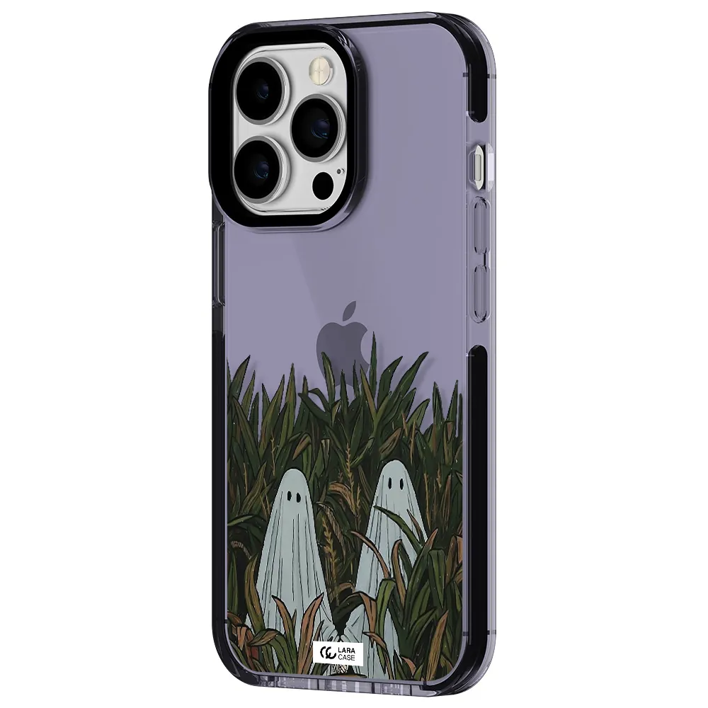 a group of ghosts in a field of grass Apple iPhone 13 Pro impact Lilac Case