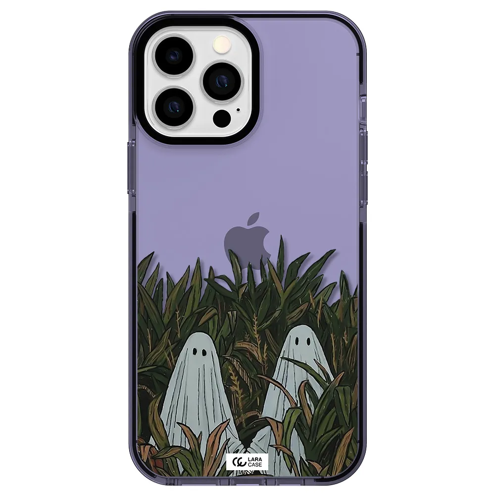 a group of ghosts in a field of grass Apple iPhone 13 Pro Max impact Lilac Case