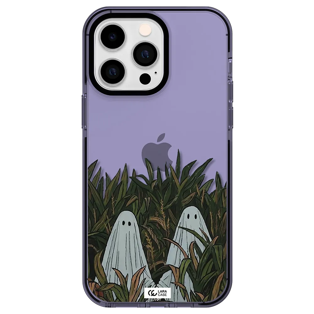a group of ghosts in a field of grass Apple iPhone 15 Pro Max impact Lilac Case