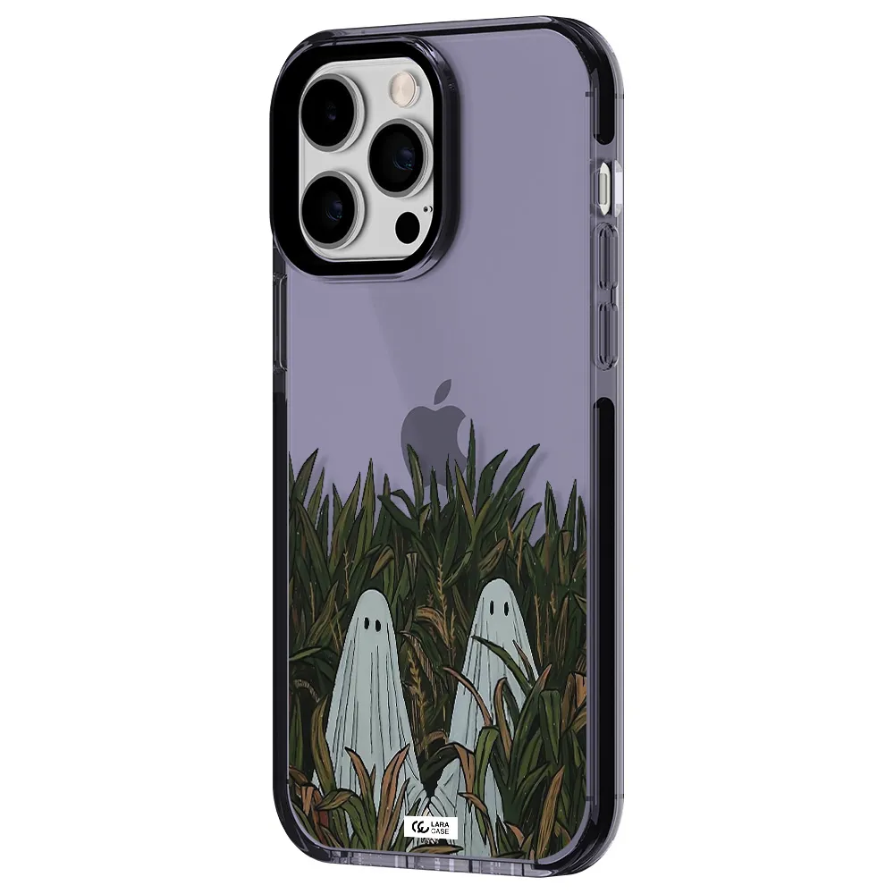 a group of ghosts in a field of grass Apple iPhone 15 Pro Max impact Lilac Case