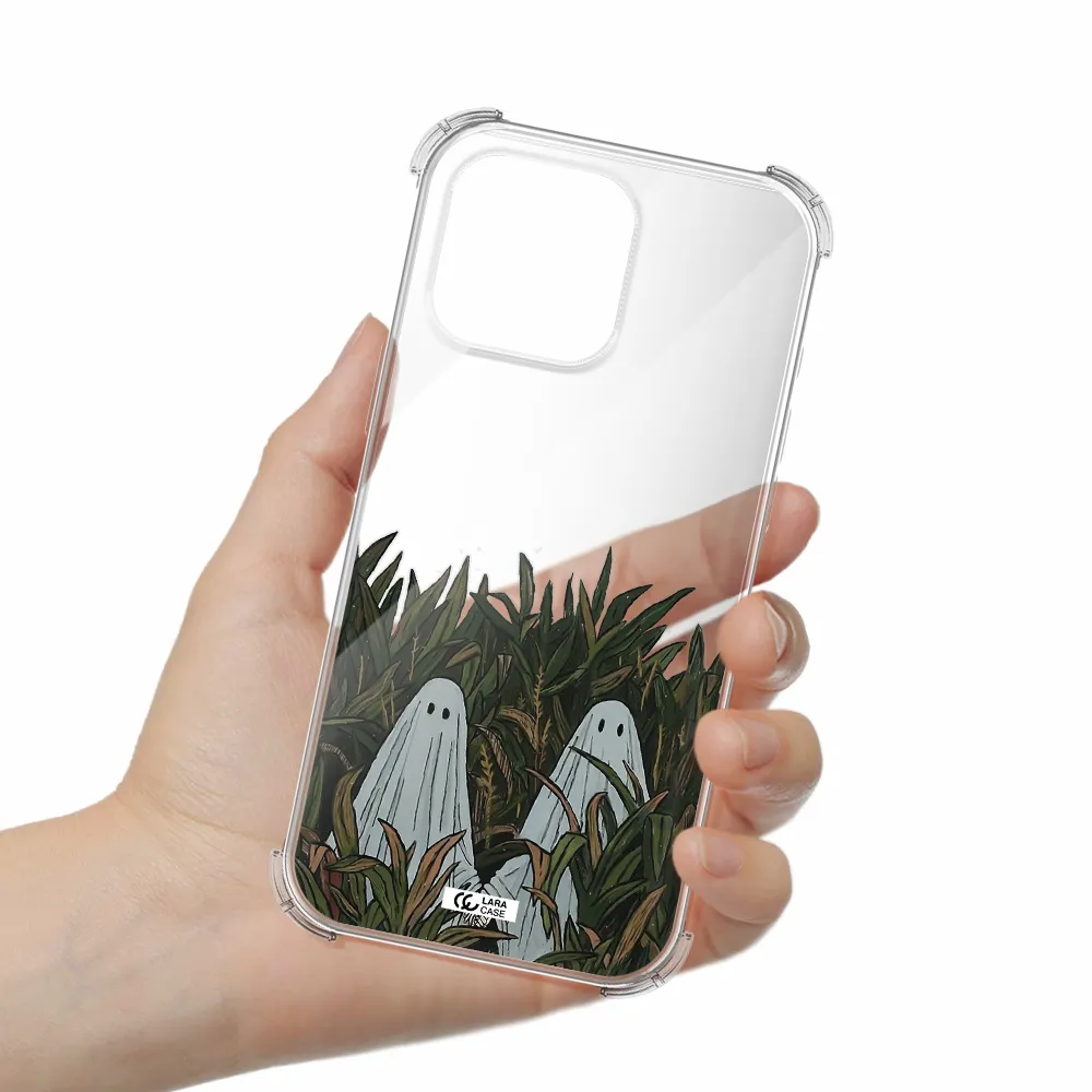 A Group Of Ghosts In A Field Of Grass Apple Iphone 16 Pro Max Clear Pc Case